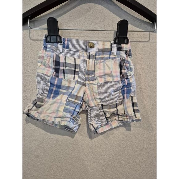 Janie And Jack Baby Boy's Size 12-18M Plaid Patchwork Shorts Multicolor - Picture 1 of 7